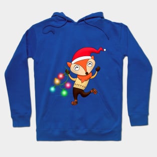 Merry Christmas Fox & Lights Hoodie